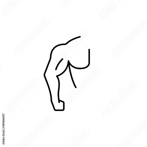Body building, arm line vector icon. Diet outline vector icon body building, arm