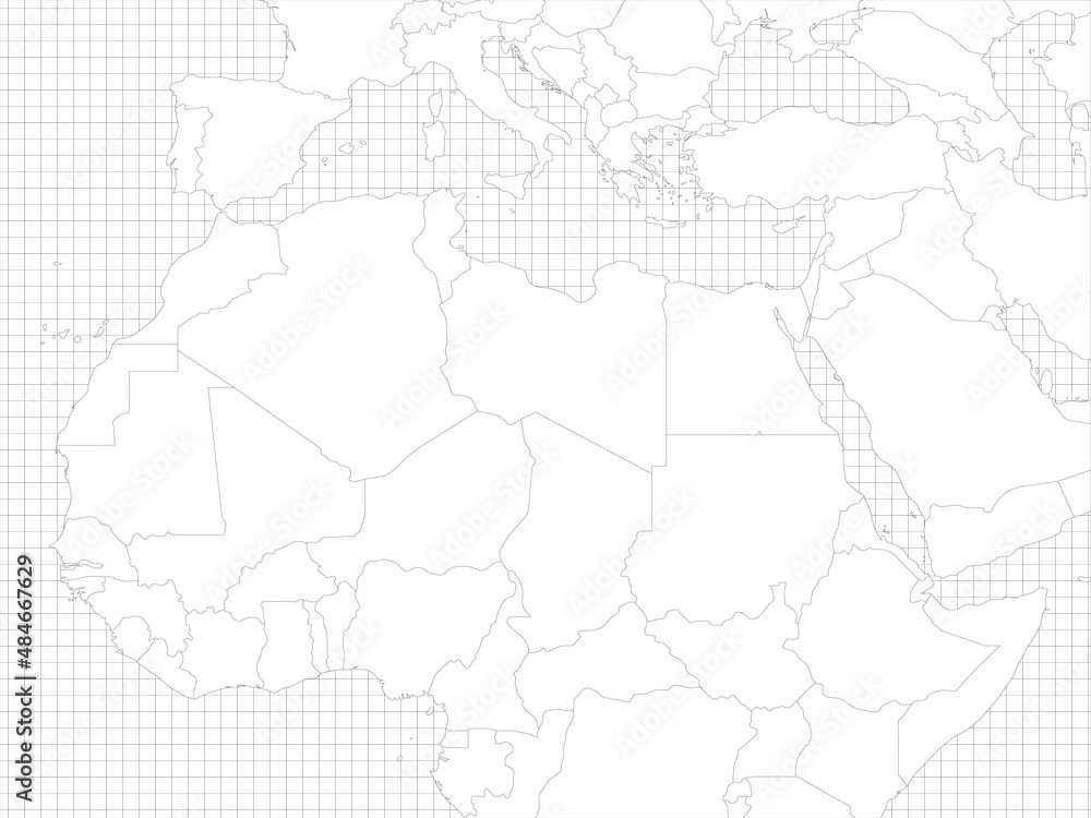 Northern Africa Blank Map