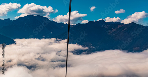 Beautiful alpine summer view at the famous Wendelstein summit near Bayrischzell, Bavaria, Germany