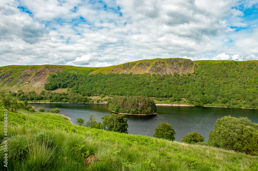 Fototapeta premium Summertime scenery in the Elan valley of Wales.