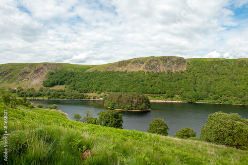Summertime scenery in the Elan valley of Wales.