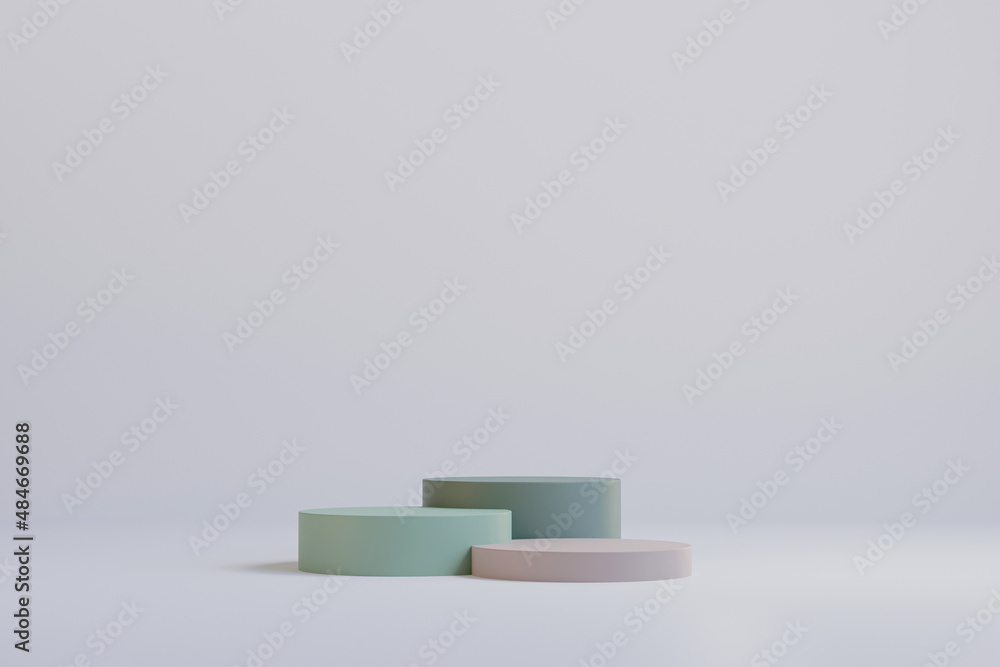Pastel displays podium for mock up and products presentation on minimal background, Cosmetic mockup - 3D illustration Pastel displays podium for mock up and products presentation on minimal background, Cosmetic mockup - 3D illustration