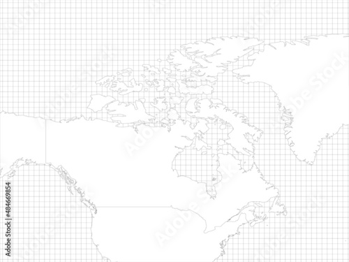 Canada simple outline blank map
