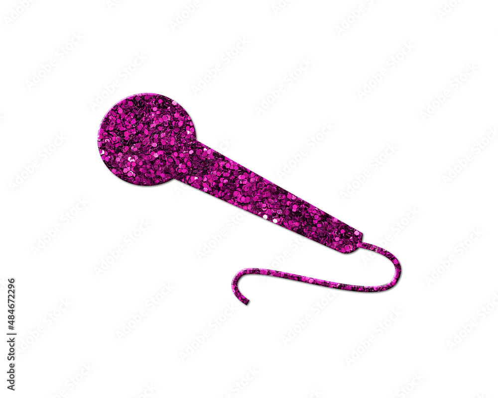 Microphone Mic Purple Glitter Icon Logo Symbol illustration Stock  Illustration | Adobe Stock