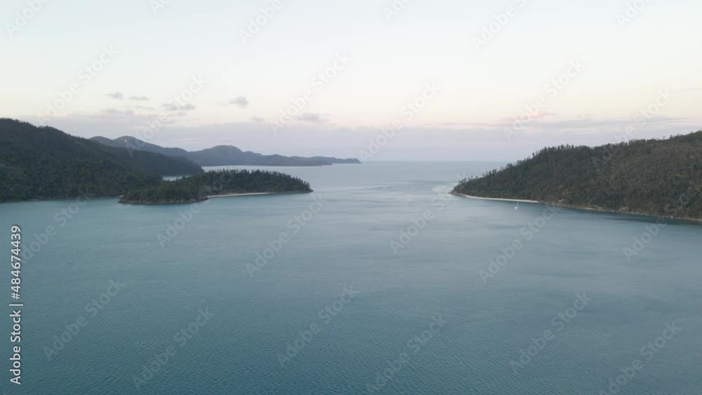 Hook Passage In Whitsunday Island, Queensland, Australia. - aerial Hook Passage In Whitsunday Island, Queensland, Australia. - aerial
