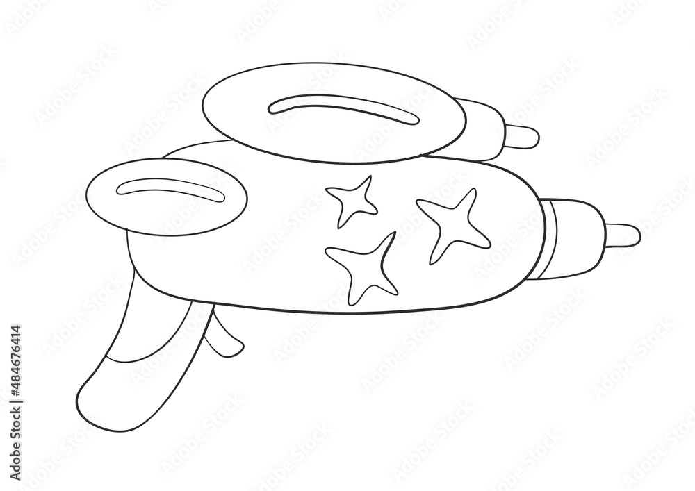 Blaster line icon. Laser blaster gun icon on white background. Futuristic space weapon. Cosmic army raygun equipment. Virtual reality shooting device vector illustration Blaster line icon. Laser blaster gun icon on white background. Futuristic space weapon. Cosmic army raygun equipment. Virtual reality shooting device vector illustration