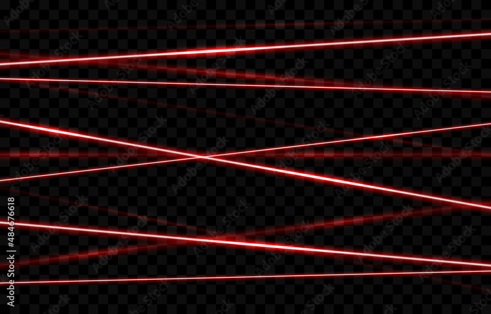 rumor amor barbería Vector laser beams png. Red laser beams on an isolated transparent  background. Laser security system, protection. Red laser png. PNG. Stock  Vector | Adobe Stock