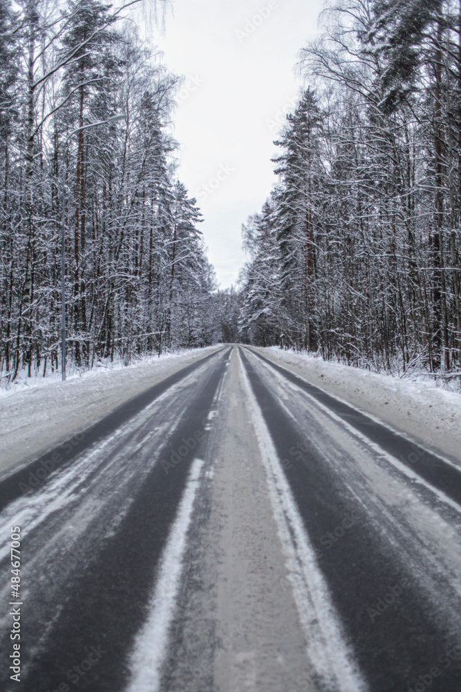 Obraz premium road in winter