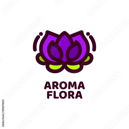 aroma flora flower nature logo concept design illustration