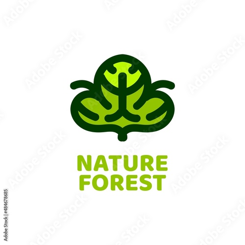 forest leaf nature logo concept design illustration