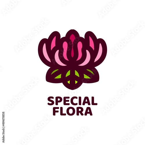 special flora flower nature logo concept design illustration