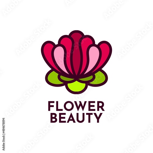 beauty flora flower nature logo concept design illustration