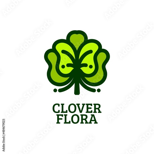 clover flora flower nature logo concept design illustration