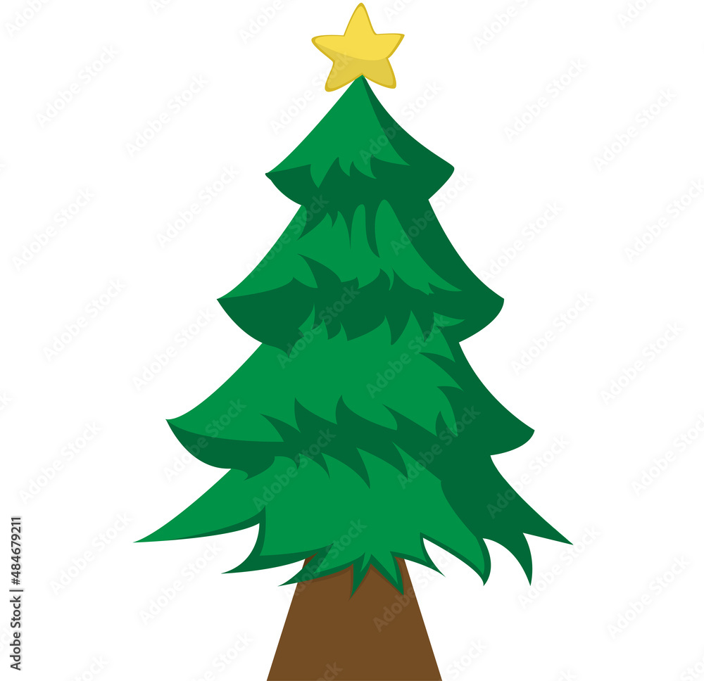 Christmas tree. isolated vector illustration Christmas tree. isolated vector illustration