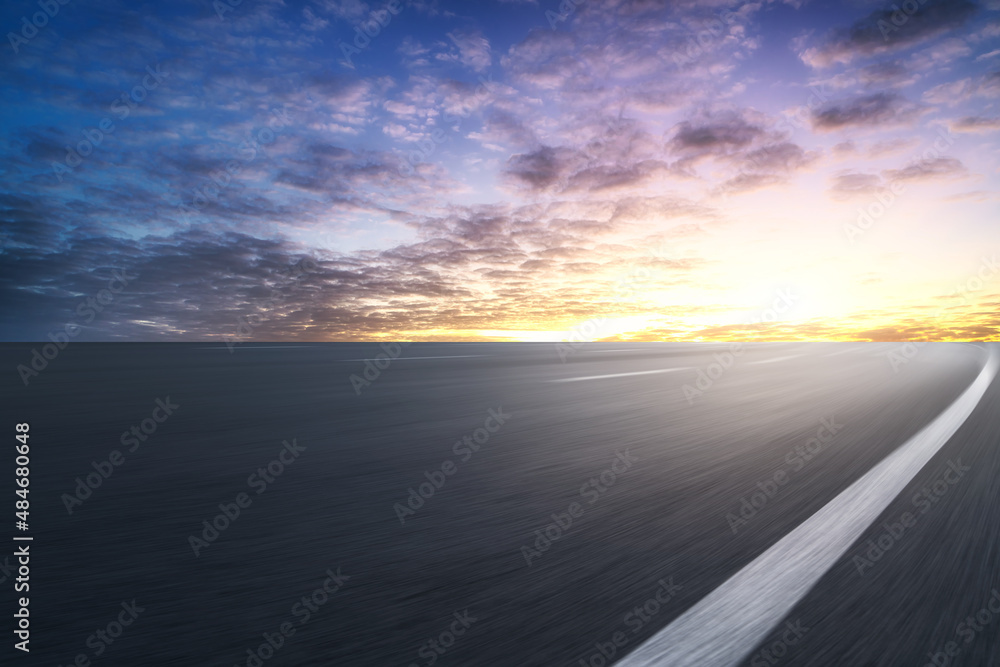 Asphalt road and outdoor natural scenery Asphalt road and outdoor natural scenery