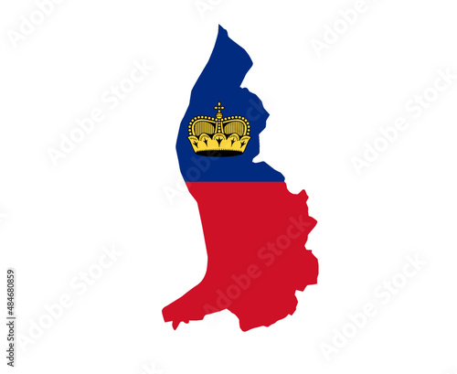 Liechtenstein Flag National Europe Emblem Map Icon Vector Illustration Abstract Design Element