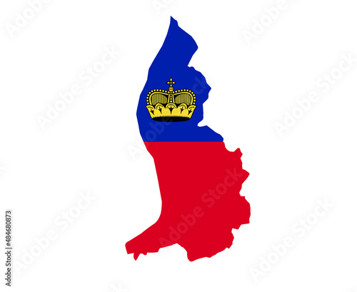 Liechtenstein Flag National Europe Emblem Map Icon Vector Illustration Abstract Design Element