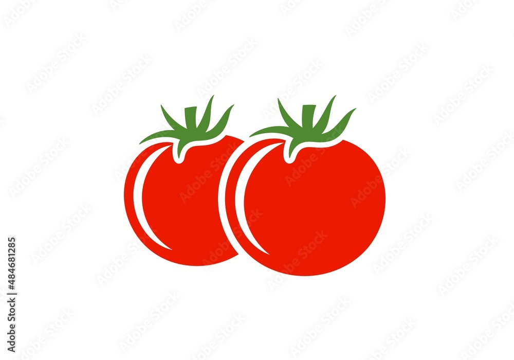 Tomato logo. Isolated tomato on white background Tomato logo. Isolated tomato on white background
