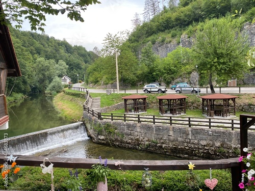 Excursion site along the protected landscape of the river Kamacnik in Gorski kotar - Vrbovsko, Croatia (Izletište uz zaštićeni krajolik rječice Kamačnik u Gorskom kotaru - Vrbovsko, Hrvatska) photo