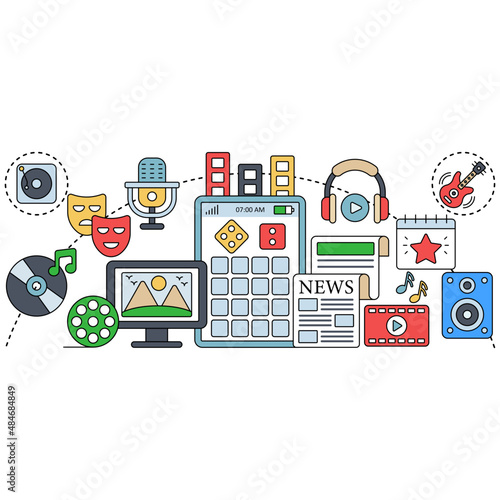 Illustration Vector design of film making