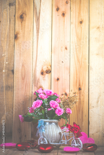 rose flower set in studio shot, vintage filter image © sultan