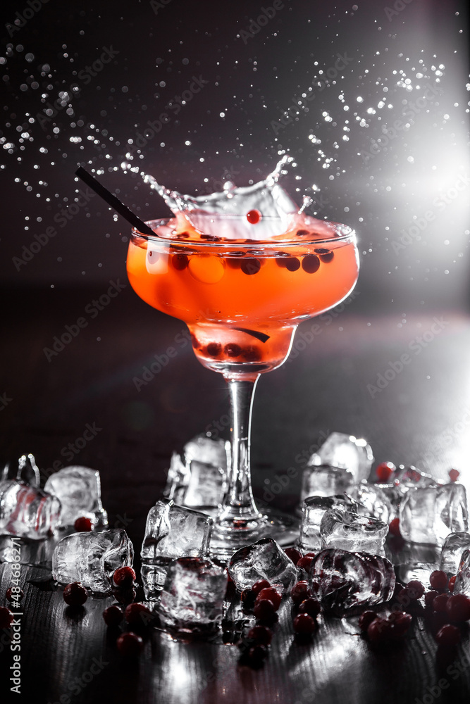 cocktail with splash