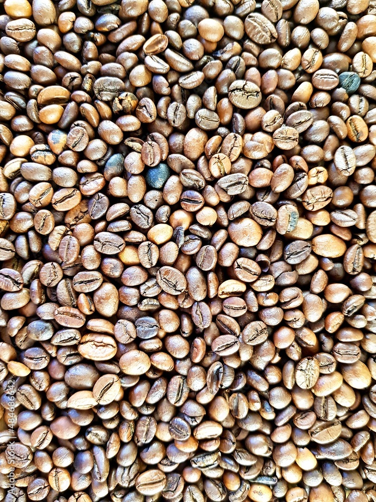 Brown coffee beans for coffee making Brown coffee beans for coffee making
