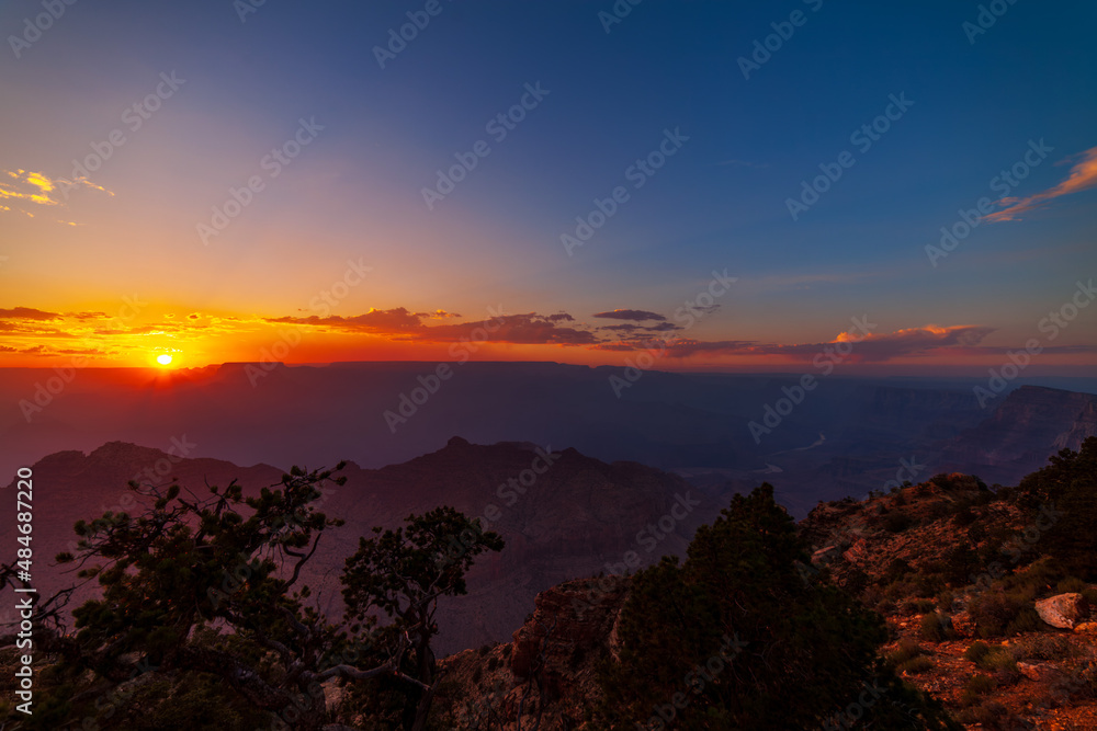 Grand Canyon National park at sunset, Arizona, USA