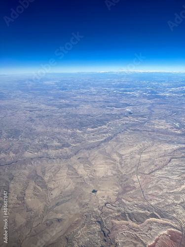 Aerial view of mountains in southwest USA