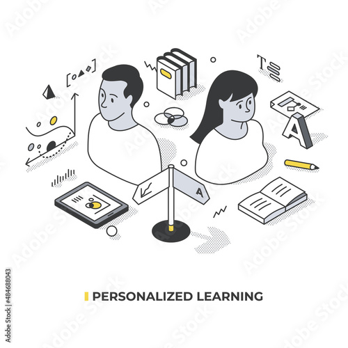 Personalized Learning Isometric Illustration photo
