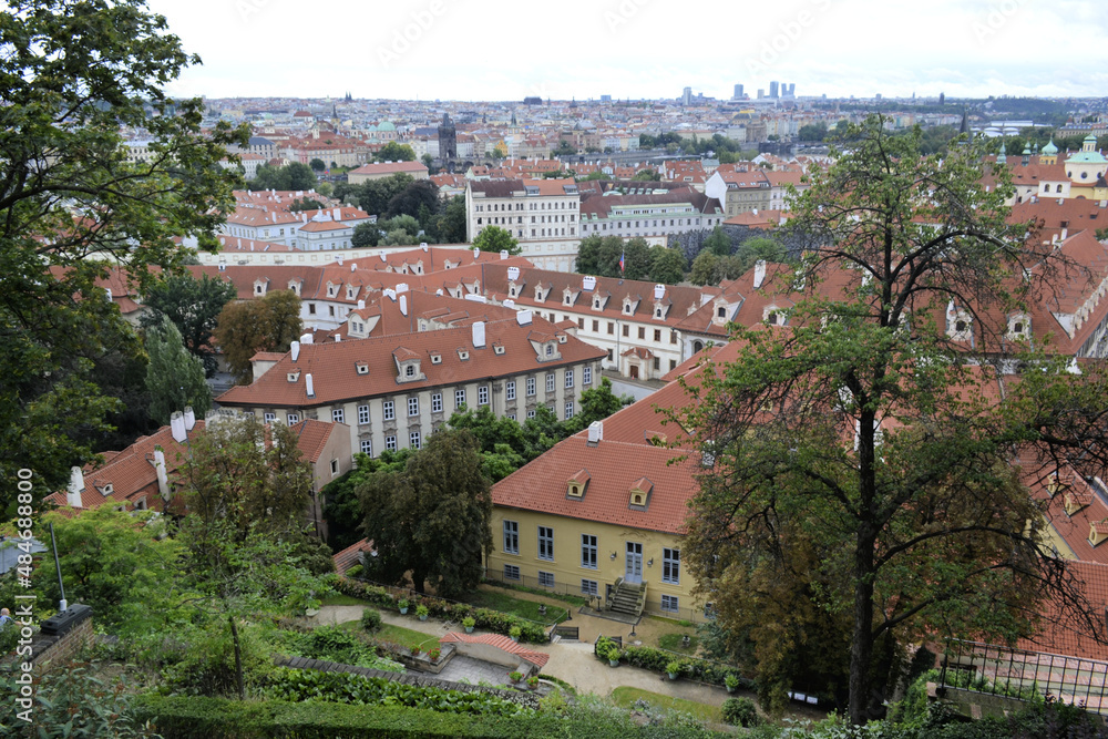 Widok z Ogrodu Królewskiego zamku na Hradczanach, Praga, Czechy