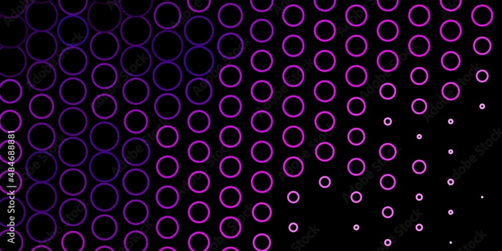 Dark Pink vector pattern with circles. Abstract colorful disks on simple gradient background. Pattern for business ads.