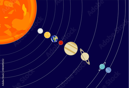 Planet of the solar system in space vector illustration