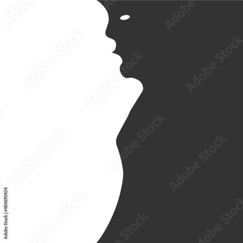 Two faces upside down