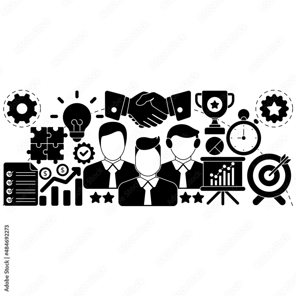 Obraz premium Vector design of business handshake illustration