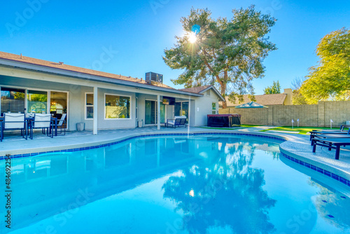 Back yard swimming pool 