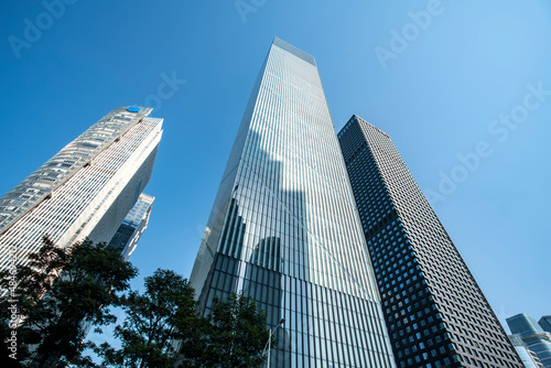Financial District Office Building Facades and Glass Curtain Walls