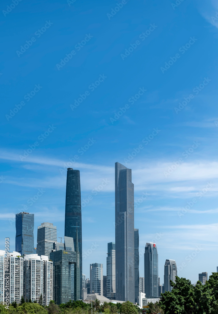 Fototapeta premium Guangzhou Financial Center Modern Office Building