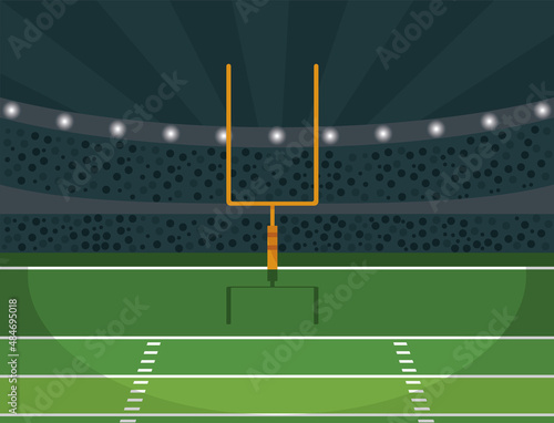 american football stadium with arch