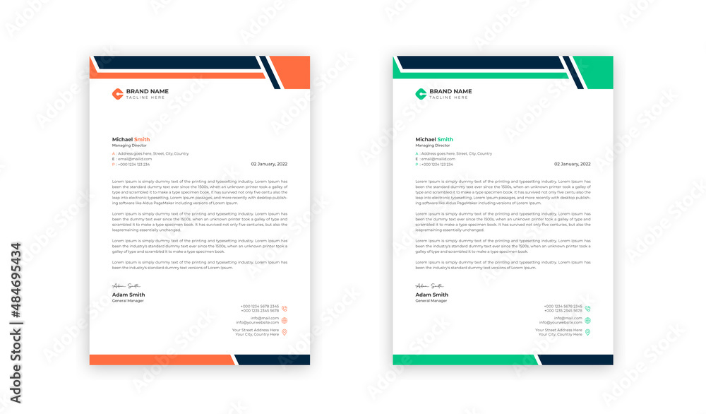 creative letterhead design template