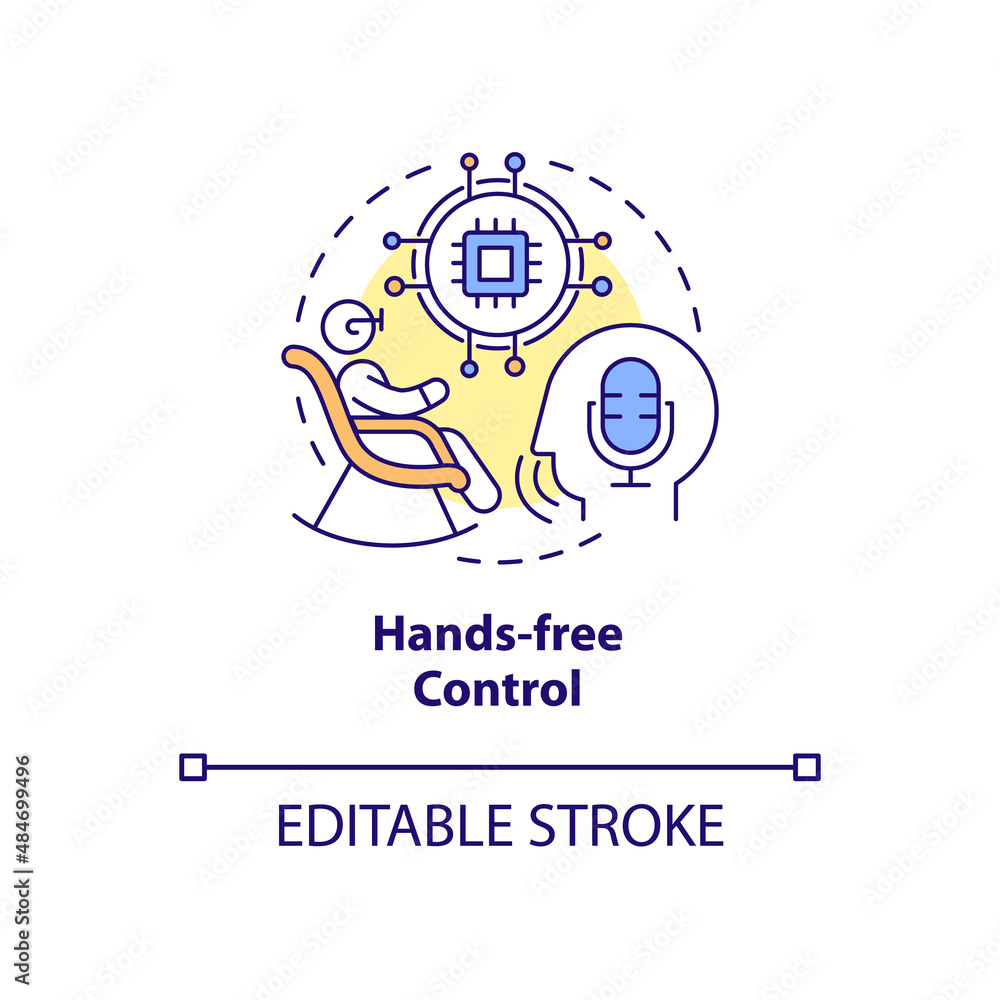 Handsfree control concept icon. Smart technology for elderly abstract