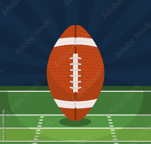 american football camp with balloon