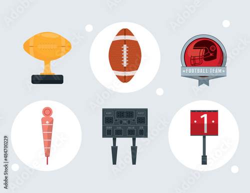 six american football icons