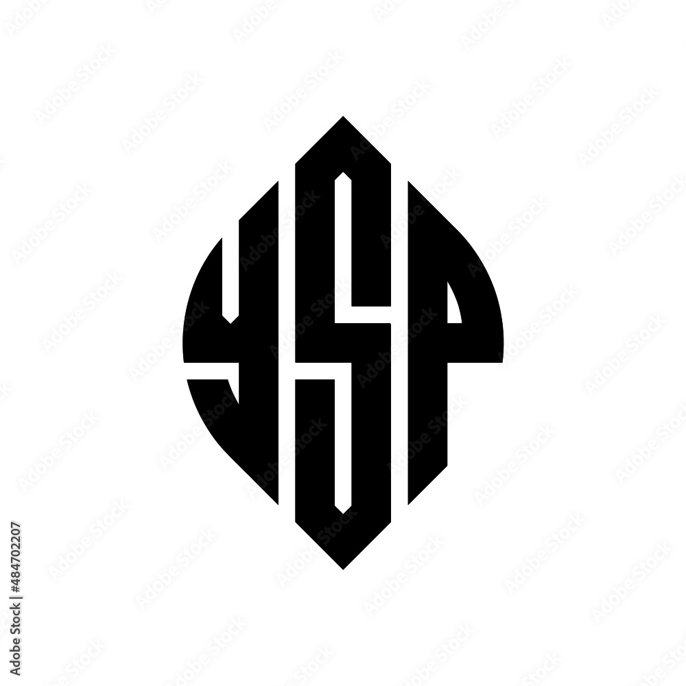 YSP circle letter logo design with circle and ellipse shape. YSP