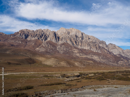 Mount Chydjyty Khokh. View from Dargavs. North Ossetia. Russia