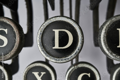 D - old typewriter keys