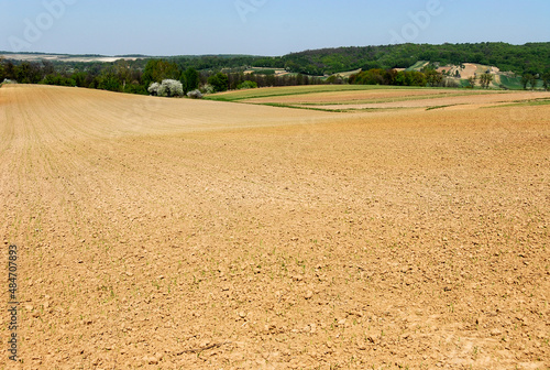 Plowed farmland prepared for a new harvest, Poland
