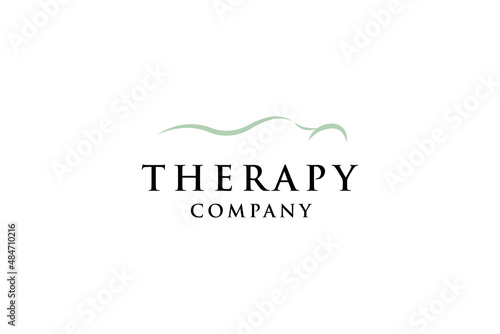abstract people spa and therapy logo design vector illustration.