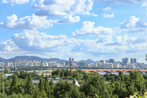 Seoul, Korea on a refreshing fall afternoon