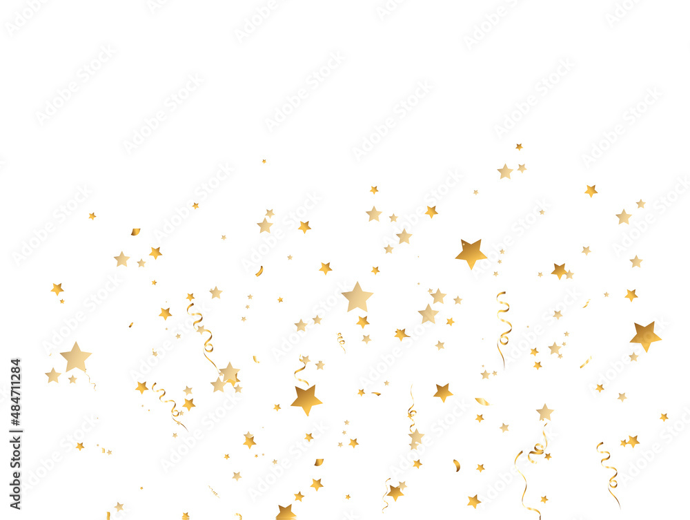 Golden confetti falls on a beautiful background. Falling streamers on stage.
Golden confetti falls on a beautiful background. Falling streamers on stage.